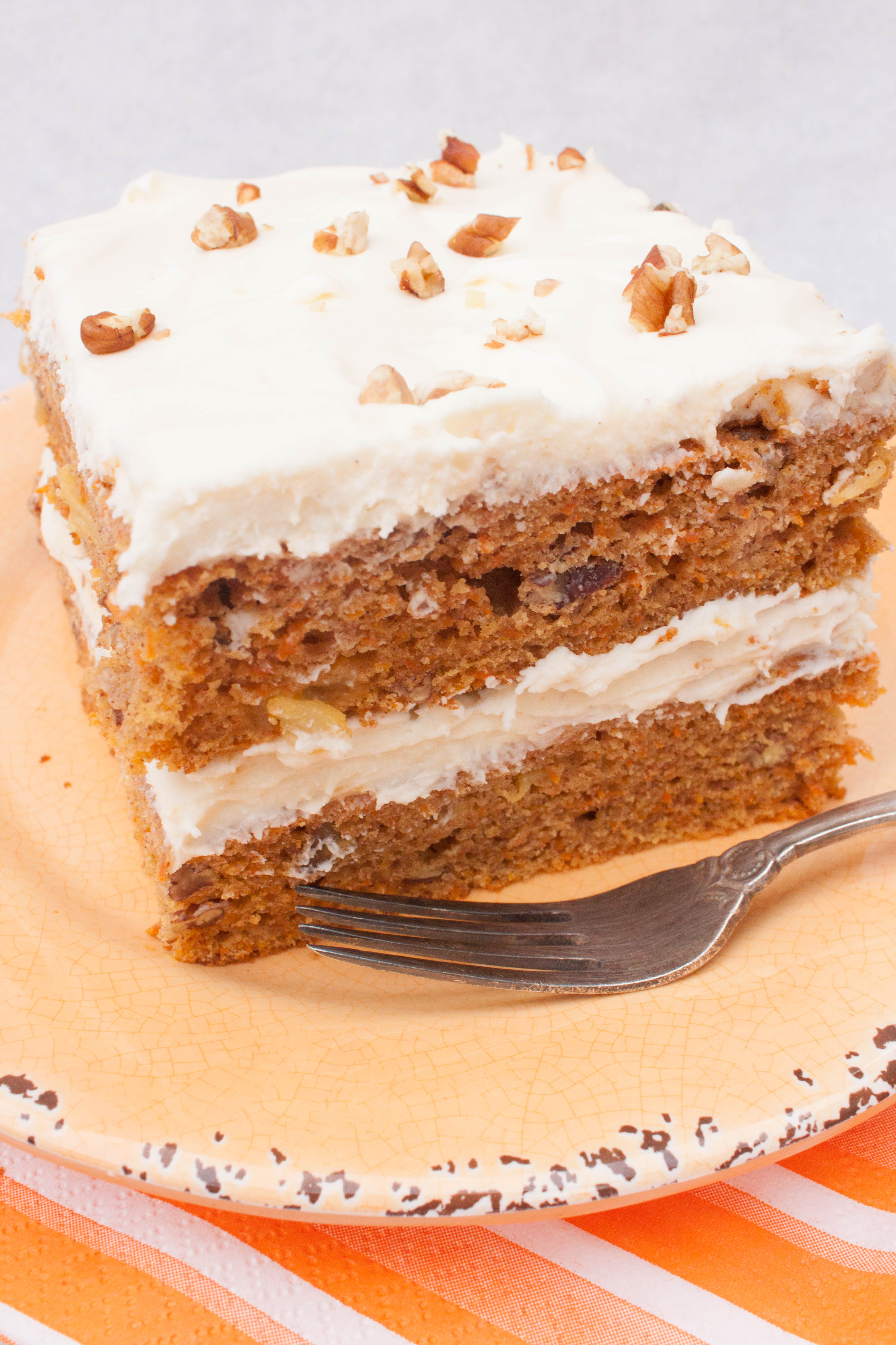 Carrot Cake with Pineapples and Pecans