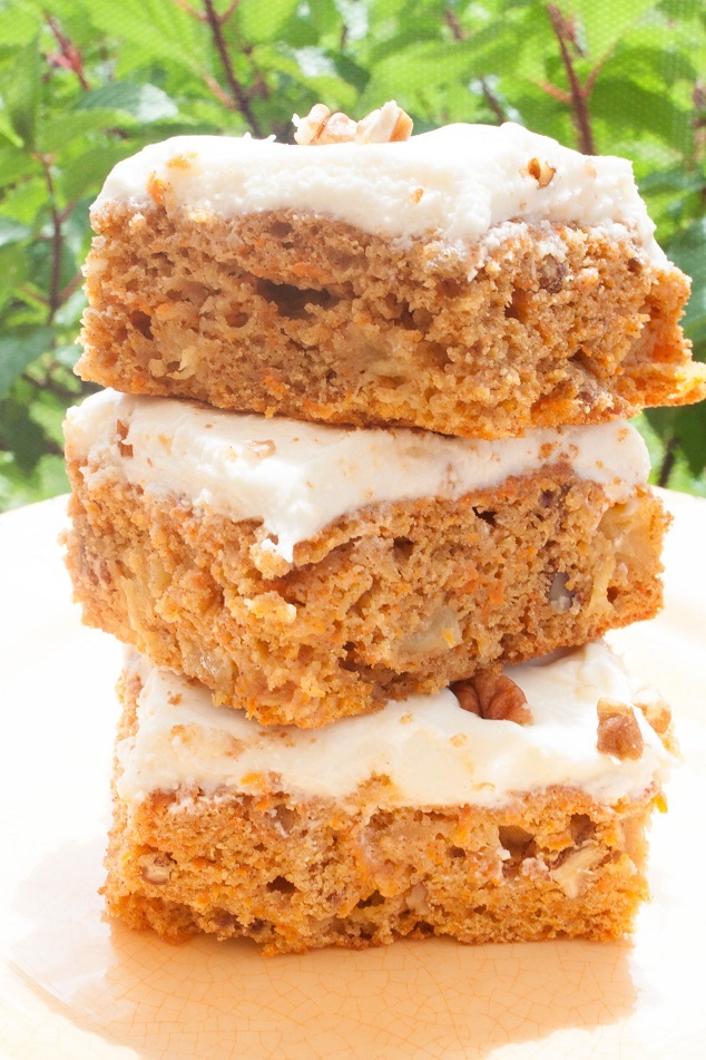 Carrot Pineapple cake with Pecans