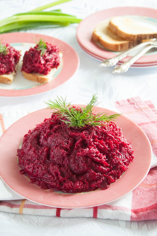 Beet Salad with Garlic and Prunes