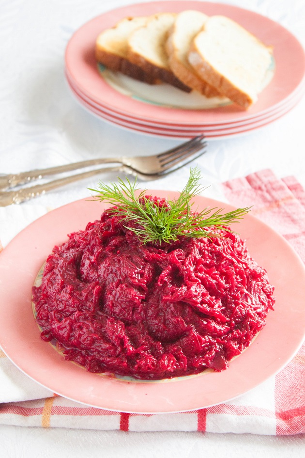 Russian Beet Salad with Garlic and Prunes