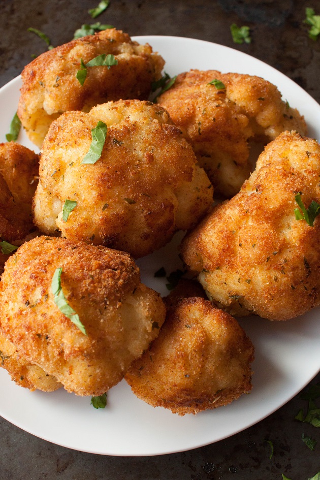 Fried Breaded Cauliflower with Italian Herbs