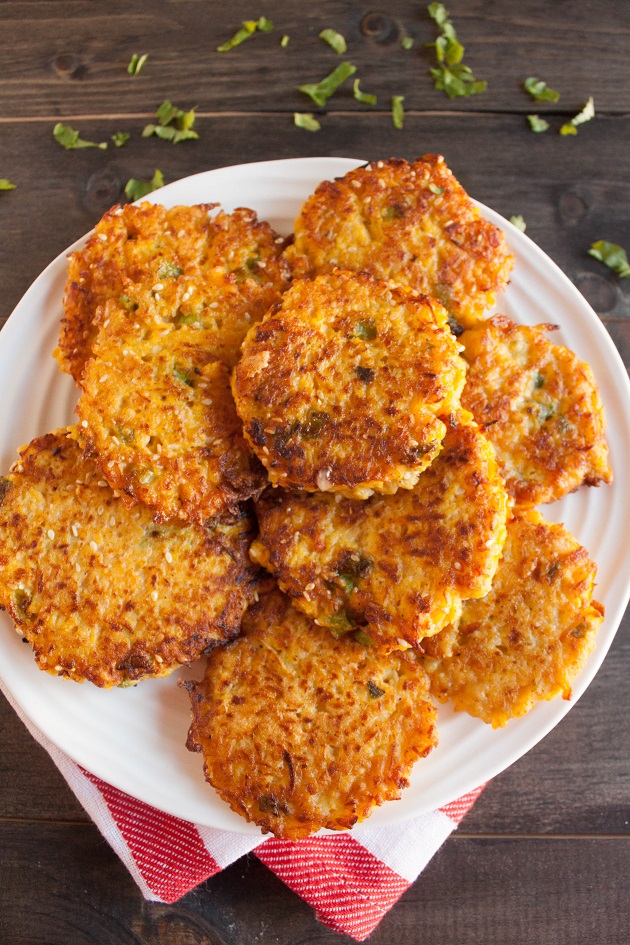 Pumpkin Pancakes with Parmesan