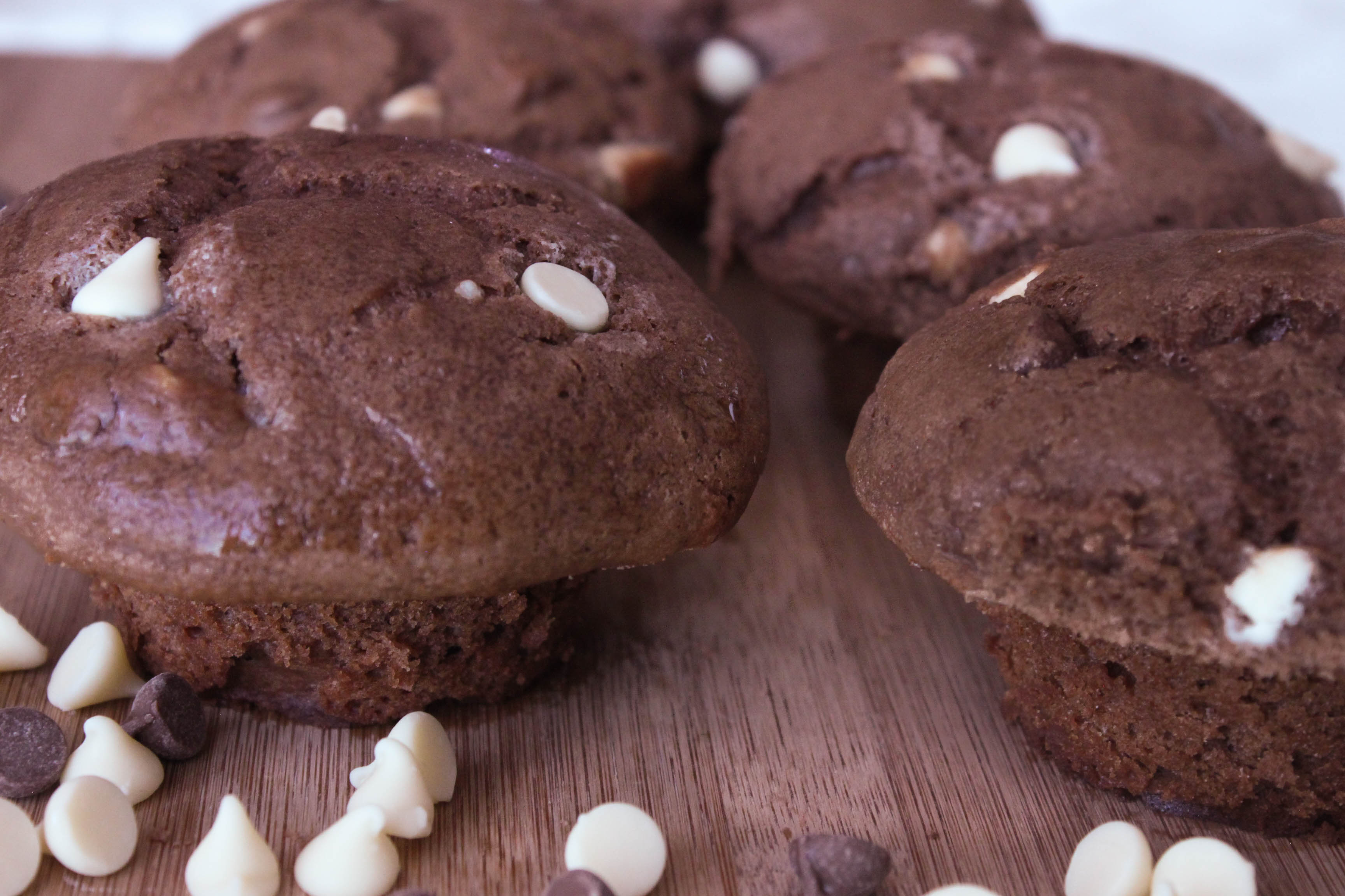 Triple chocolate muffins - soft, rich and delicious.