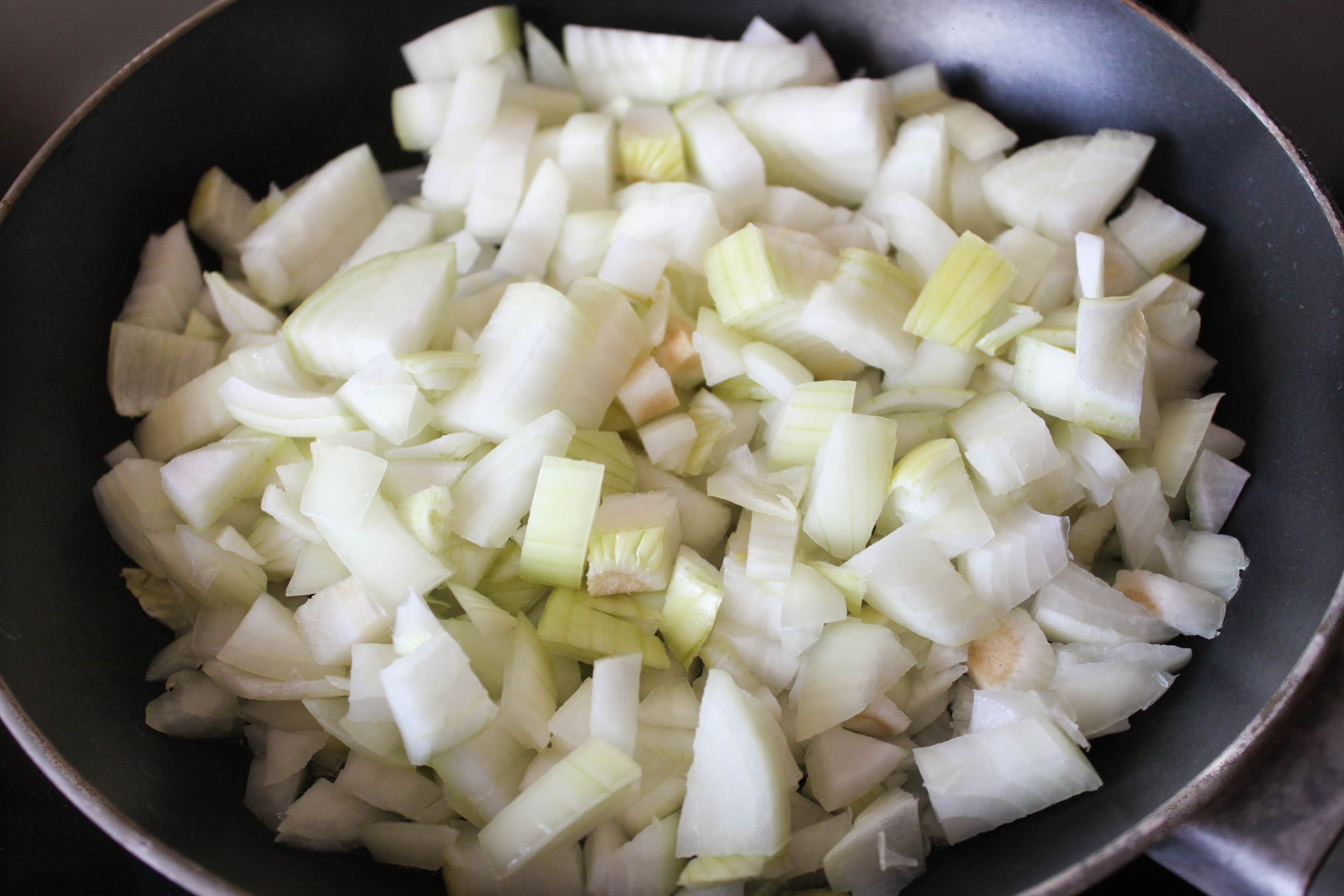 Saute chopped onions