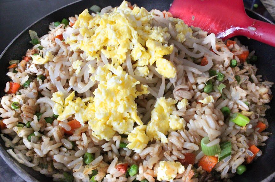 Fried Rice with Vegetables and an egg 