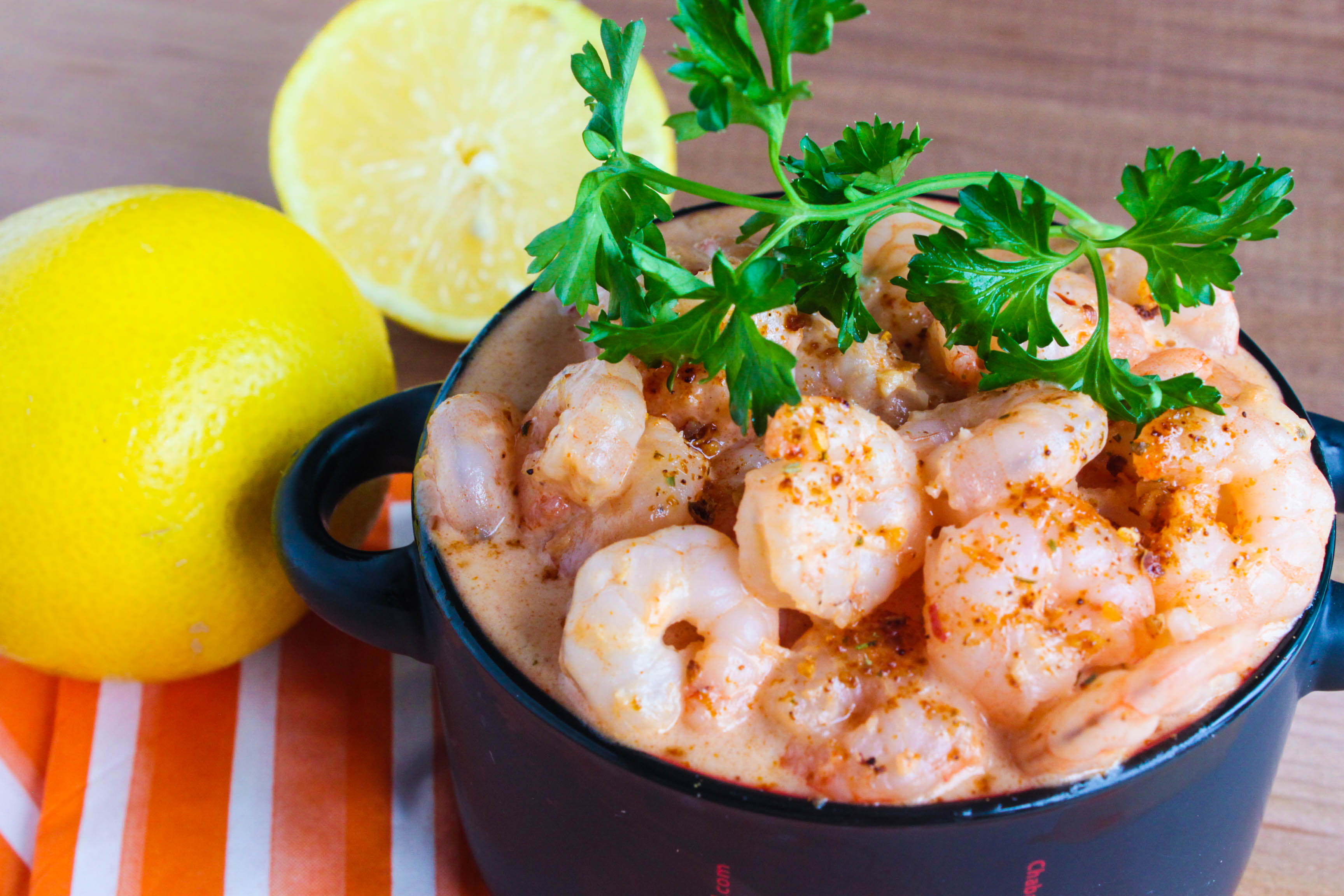 Spicy Shrimp in a Creamy Tomato Seafood Sauce
