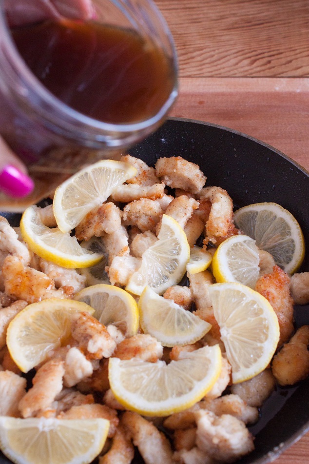 Chicken with delicious lemon sauce