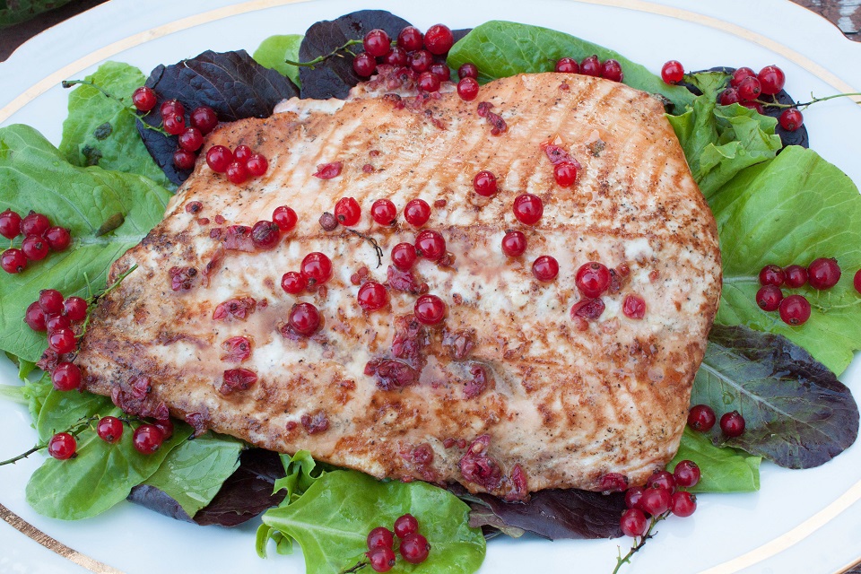 Delicious Red Currant Marinated Salmon